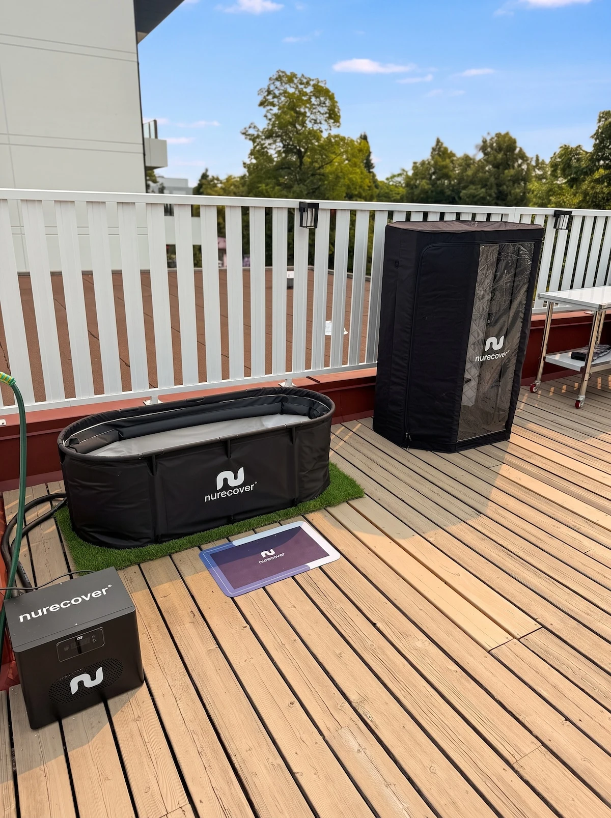 BBQ grill station on the rooftop